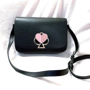 Kate Spade black nicola twistlock crossbody bag